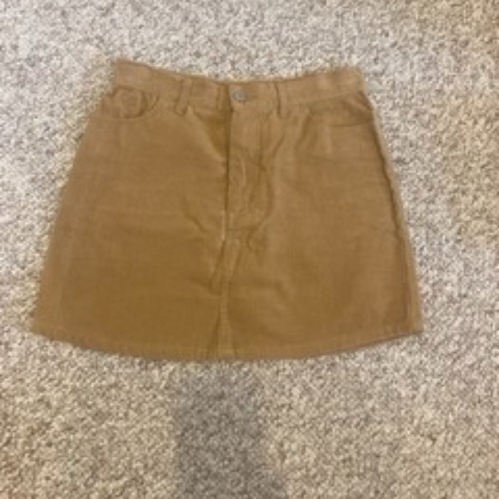Tan Corduroy Skirt